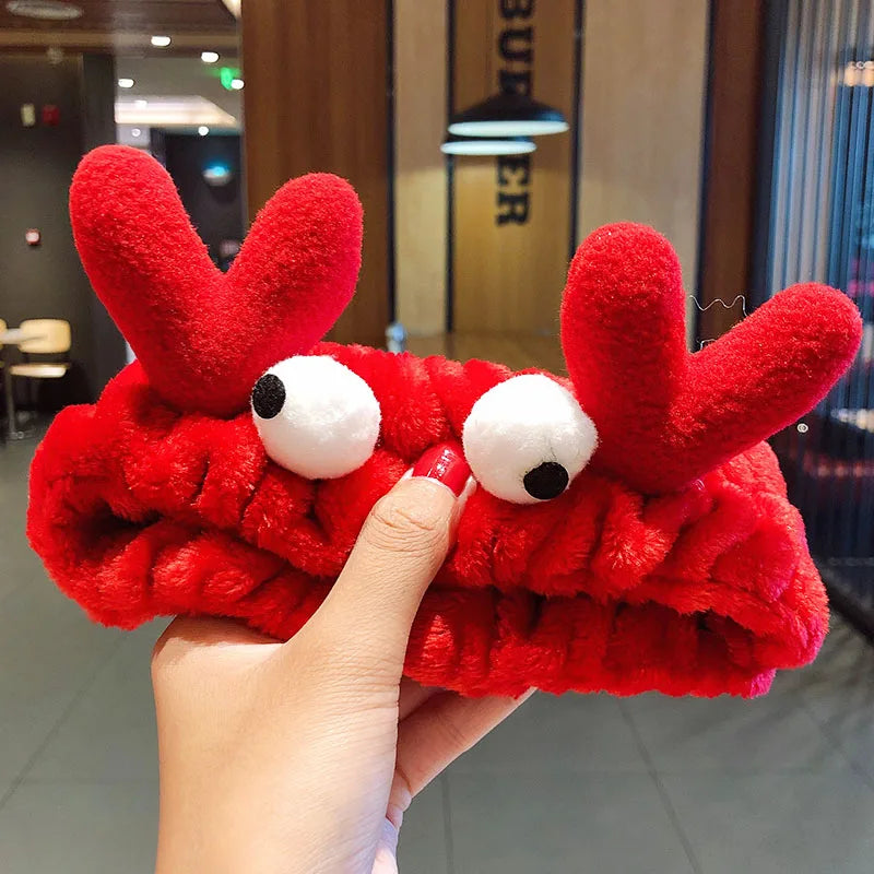 Wash Face Hair Holder Hairbands Soft Warm Coral Fleece Bow Animal Ears Headband for Women Girls Turban Fashion Hair Accessories