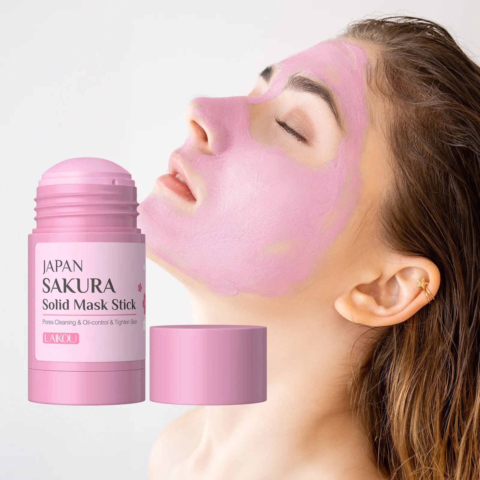 Sakura Cleansing Face Mask Stick 40G– Pore Cleaner, Blackhead Removal, Oil Control, and Skin Moisturizer