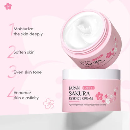 9Pcs Facial Products Kit Sakura Skin Care Set Facial Cleanser Face Cream Sunscreen Facial Mask Eye Cream Korean Skincare Product