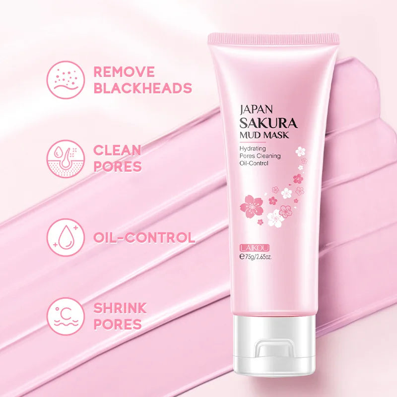 9Pcs Facial Products Kit Sakura Skin Care Set Facial Cleanser Face Cream Sunscreen Facial Mask Eye Cream Korean Skincare Product